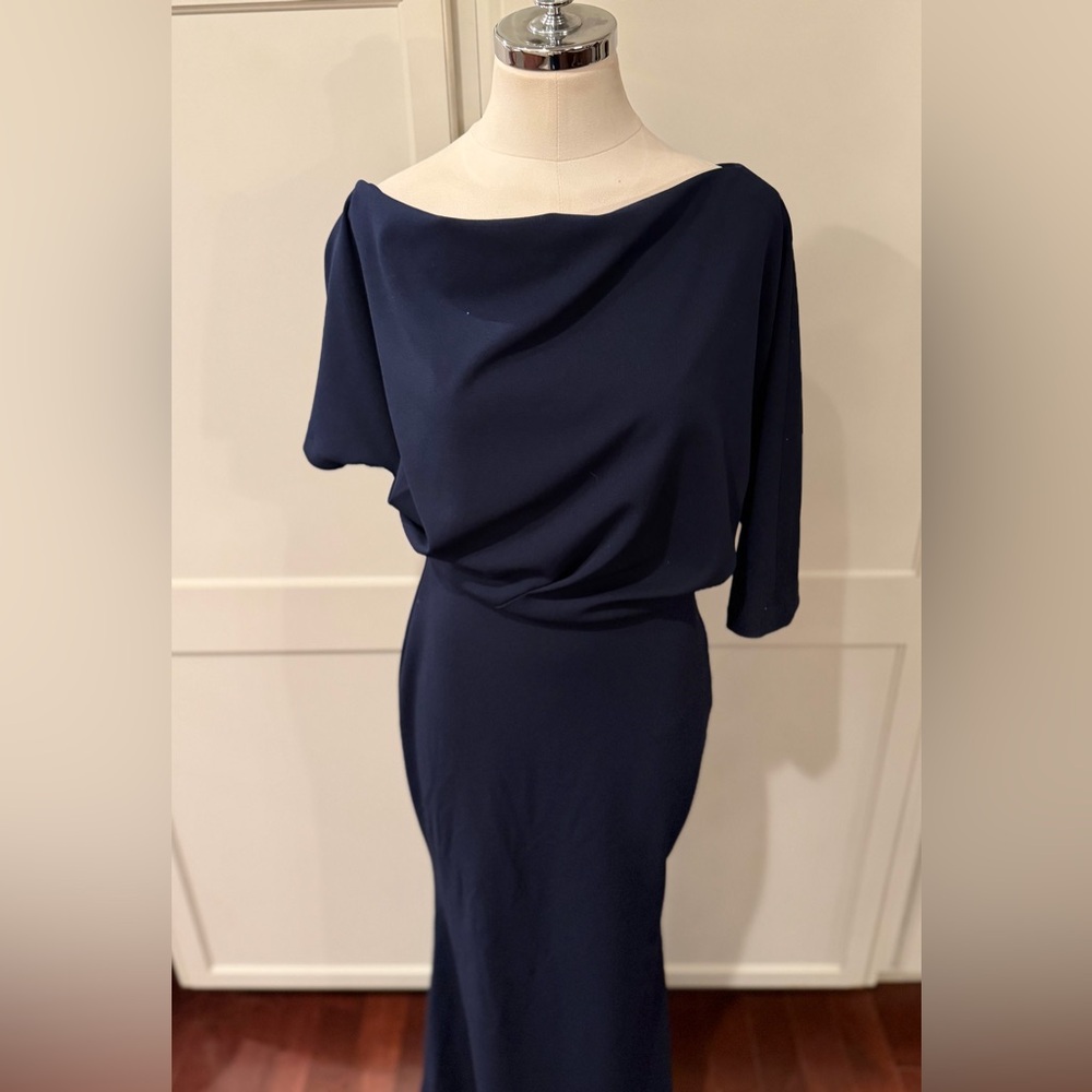 Betsy & Adam Midnight One-Shoulder Dress - Picture 2 of 6